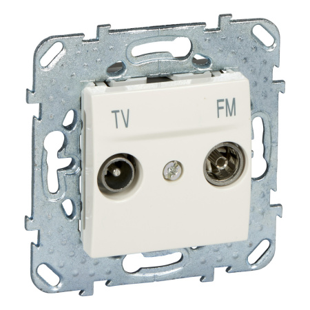 UNICA Беж Розетка TV/FM одиночн. 860 МГц, (max 80)