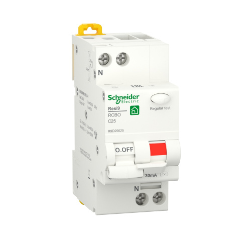 RESI9 Автоматический выключатель дифференциального тока (ДИФ) 1P+N С 25А 6000A 30мА тип AС