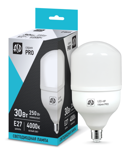 Лампа светодиодная LED-HP-PRO 30Вт 230В Е27 4000К 2700Лм ASD