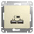 GLOSSA Беж Розетка USB 5В/2100мА, 2х5В/1050мА