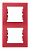 SEDNA Красный Рамка 2-постовая, вертикальная