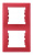 SEDNA Красный Рамка 2-постовая, вертикальная