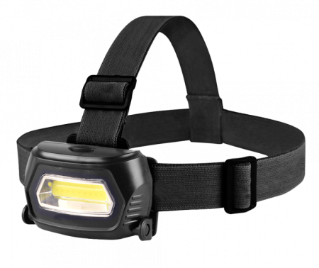 Фонарь налобный аккумуляторный HLA 07B 3W LED 200Lm 8ч 3 режима, з/у 230В ЧЕРНЫЙ IN HOME