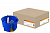 Установочная коробка СП D68х45мм, саморезы, пл. лапки, синяя, IP20, TDM