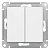 AtlasDesign Бел Переключатель 2-клавишный перекрестный 2 x сх. 7, 10АХ, механизм