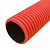 Труба гофрированная двустенная ПНД жесткая тип 450 (SN8) красная d160 мм 6м (24м/уп) Промрукав