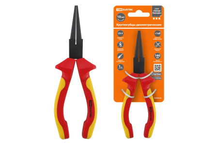 Круглогубцы диэлектрические, 160 ММ, 1000 В, CR-V, «ЭКСПЕРТЭЛЕКТРИК» TDM