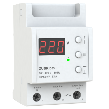 Реле напряжения ZUBR D63