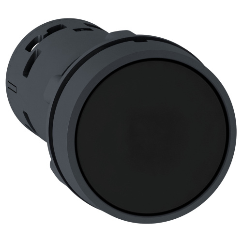 XB7 Кнопка 22мм черная с возвратом 1НО